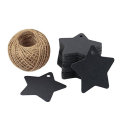 2.36mm Star Shape black recycled hang paper tag